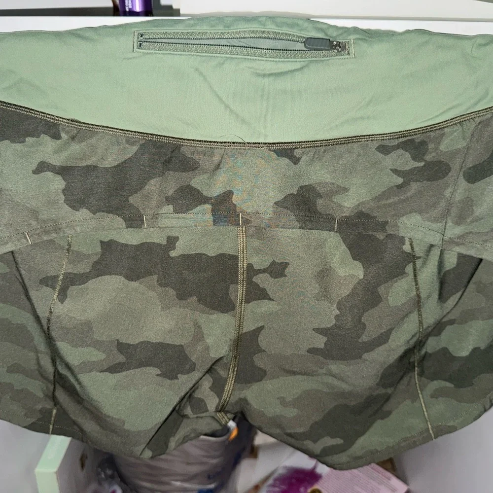 lululemon athletica Green Camo Athletic Shorts